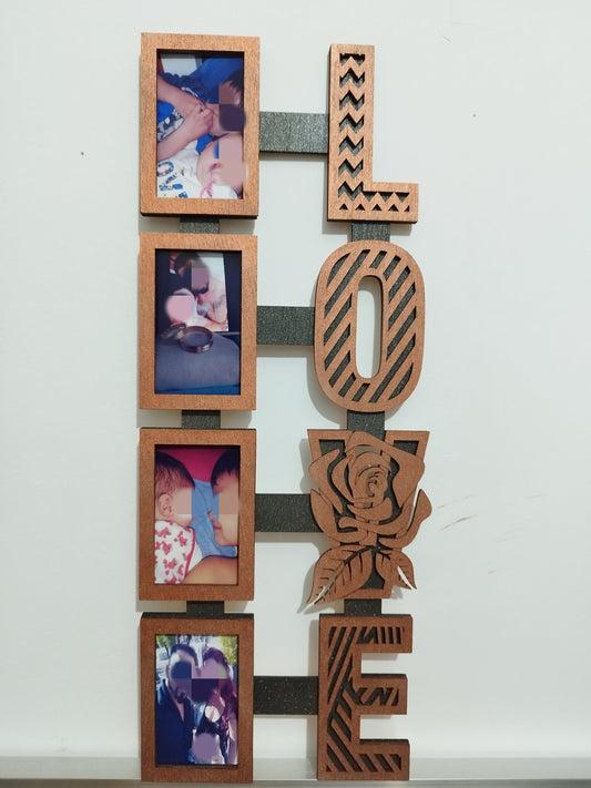Marco de fotos múltiple "LOVE" Izmi Láser Regalos Personalizados