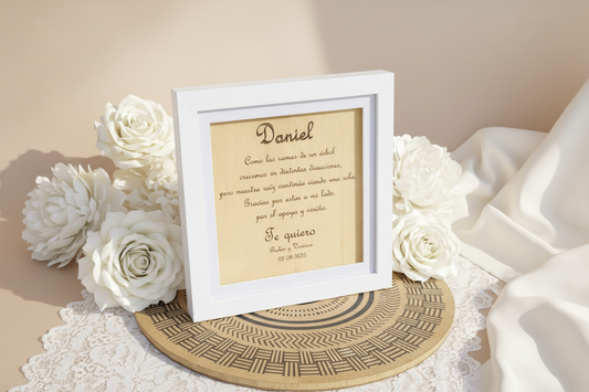 Cuadro 3D boda Izmi Láser Regalos Personalizados