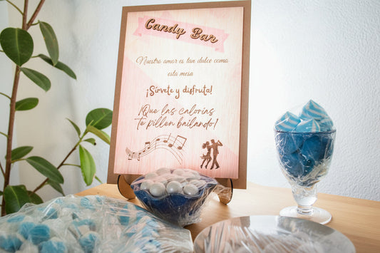 Cartel candy bar Izmi Láser Regalos Personalizados