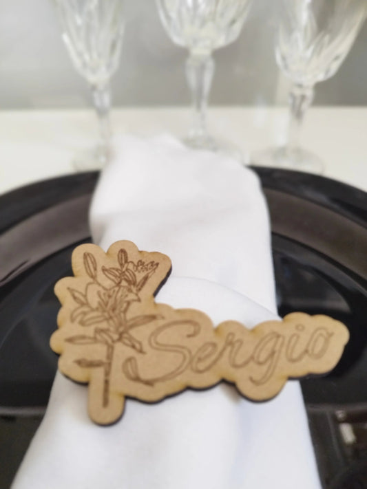Marca sitios "Nombre Floreado" Izmi Láser Regalos Personalizados