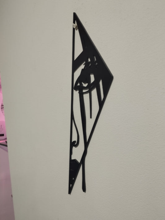 Silueta media cara mujer