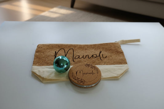 Set neceser con labial y espejo personalizados Izmi Láser Regalos Personalizados