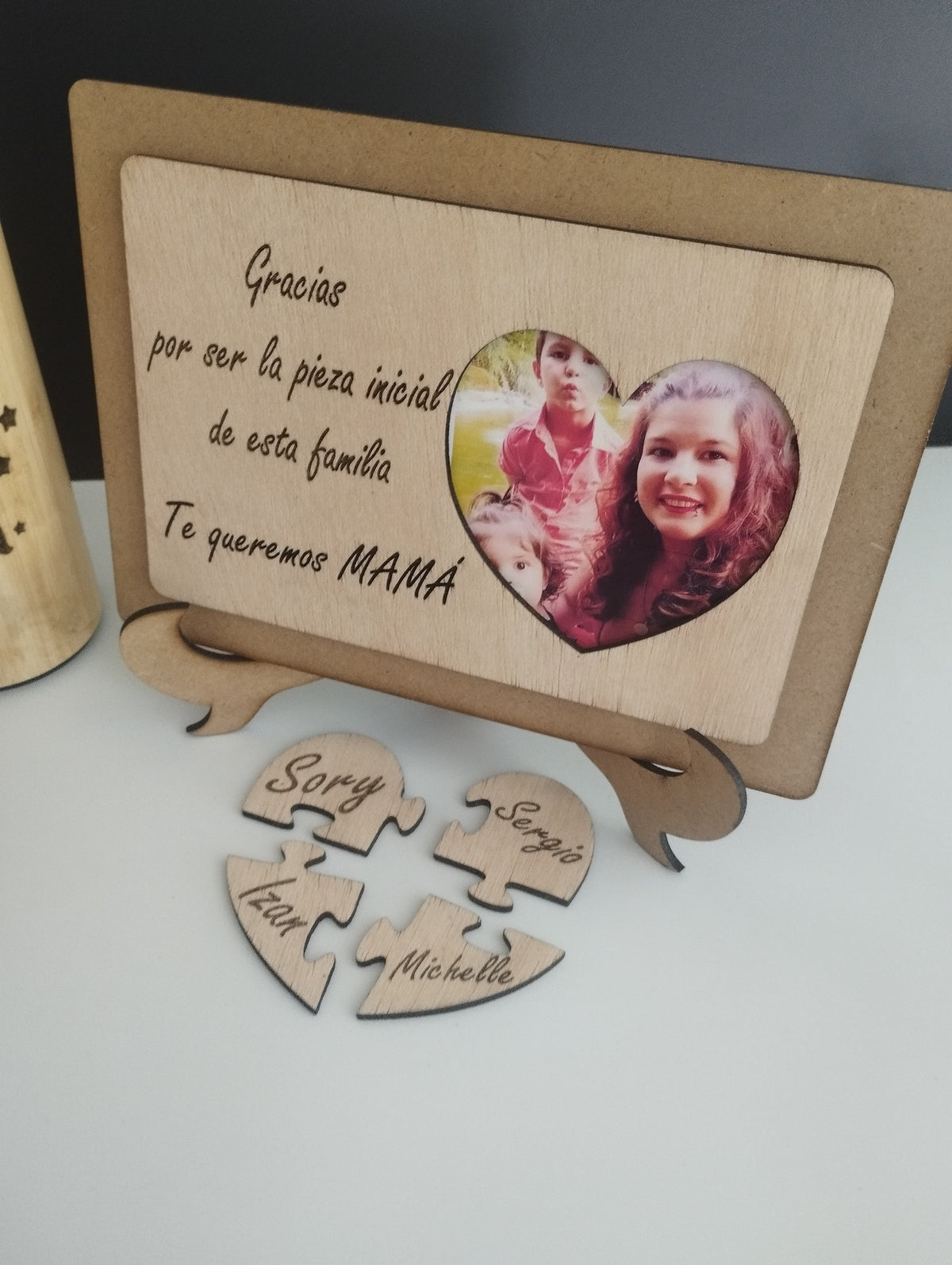Marco de fotos "Pieza inicial de la familia" Izmi Láser Regalos Personalizados