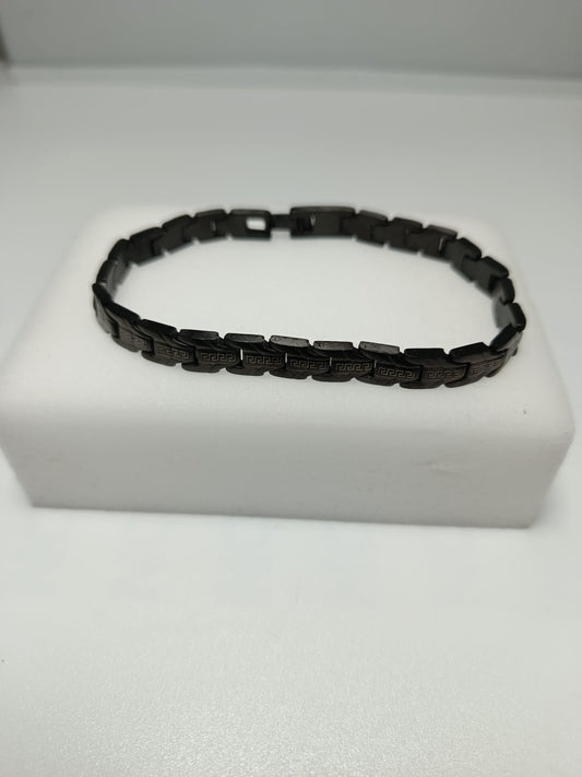 Pulsera hombre negra alfa Izmi Láser Regalos Personalizados