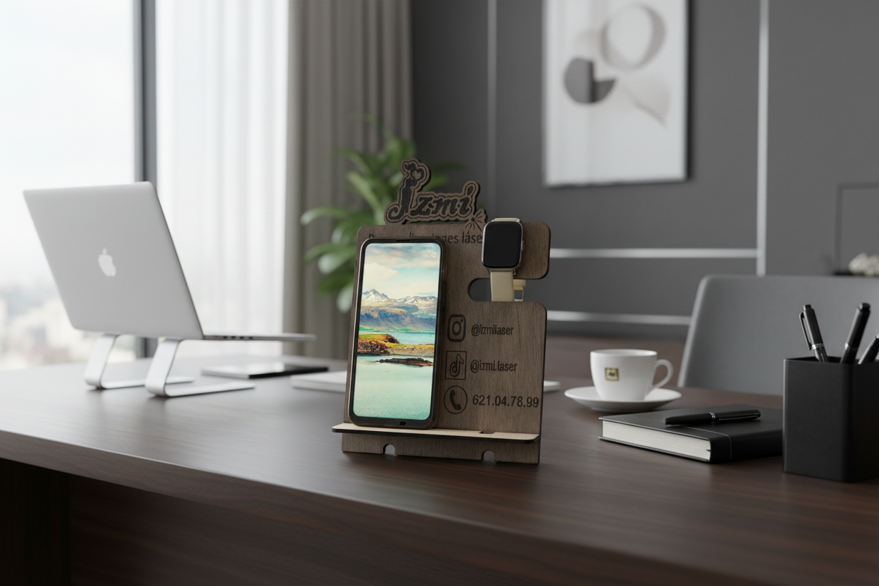 Soporte de teléfono y reloj personalizado Izmi Láser Regalos Personalizados