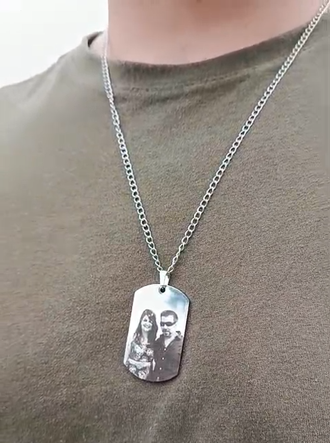 Colgante de acero inoxidable con foto