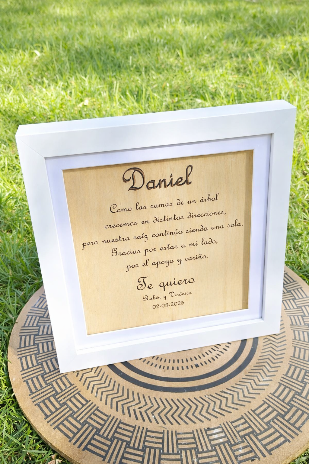 Cuadro 3D boda para hermanos