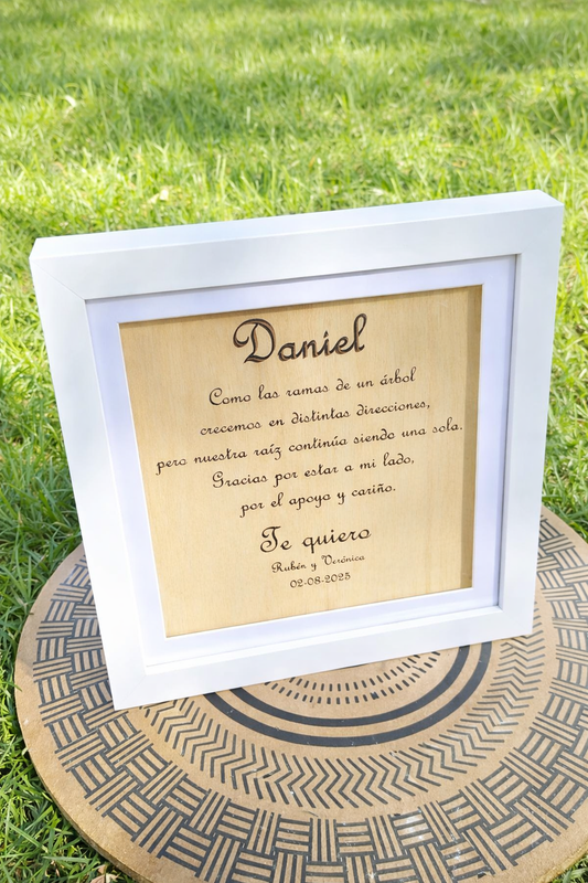 Cuadro 3D boda para hermanos