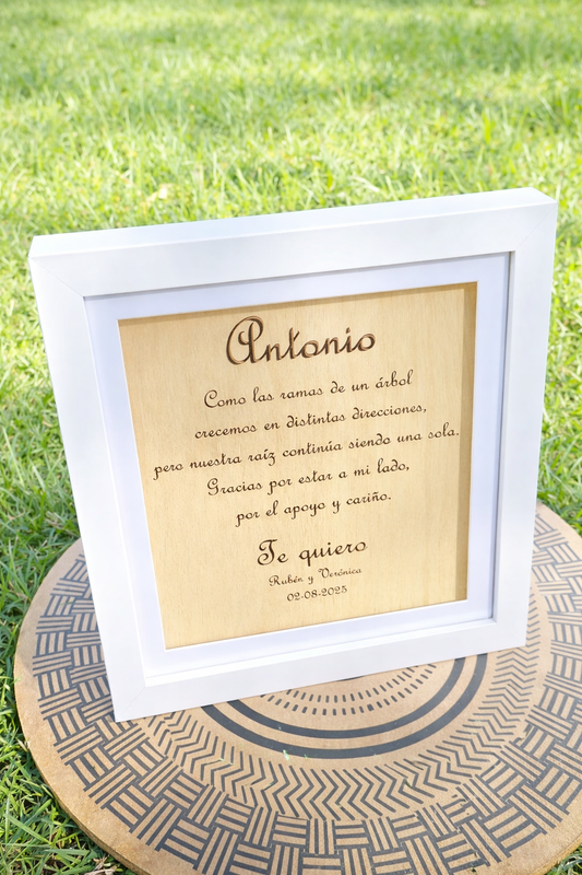 Cuadro 3D boda para hermanos