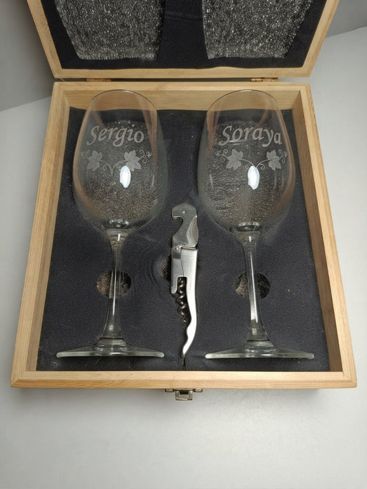 Set de vino personalizado