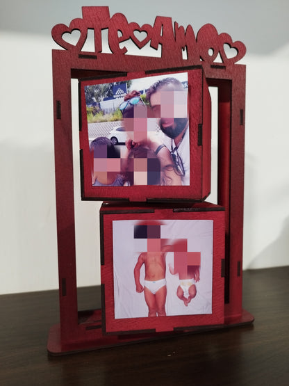 Marco de fotos giratorio