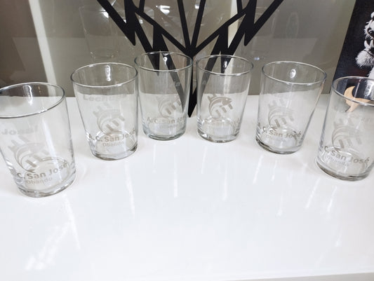 Vasos de cristal personalizados