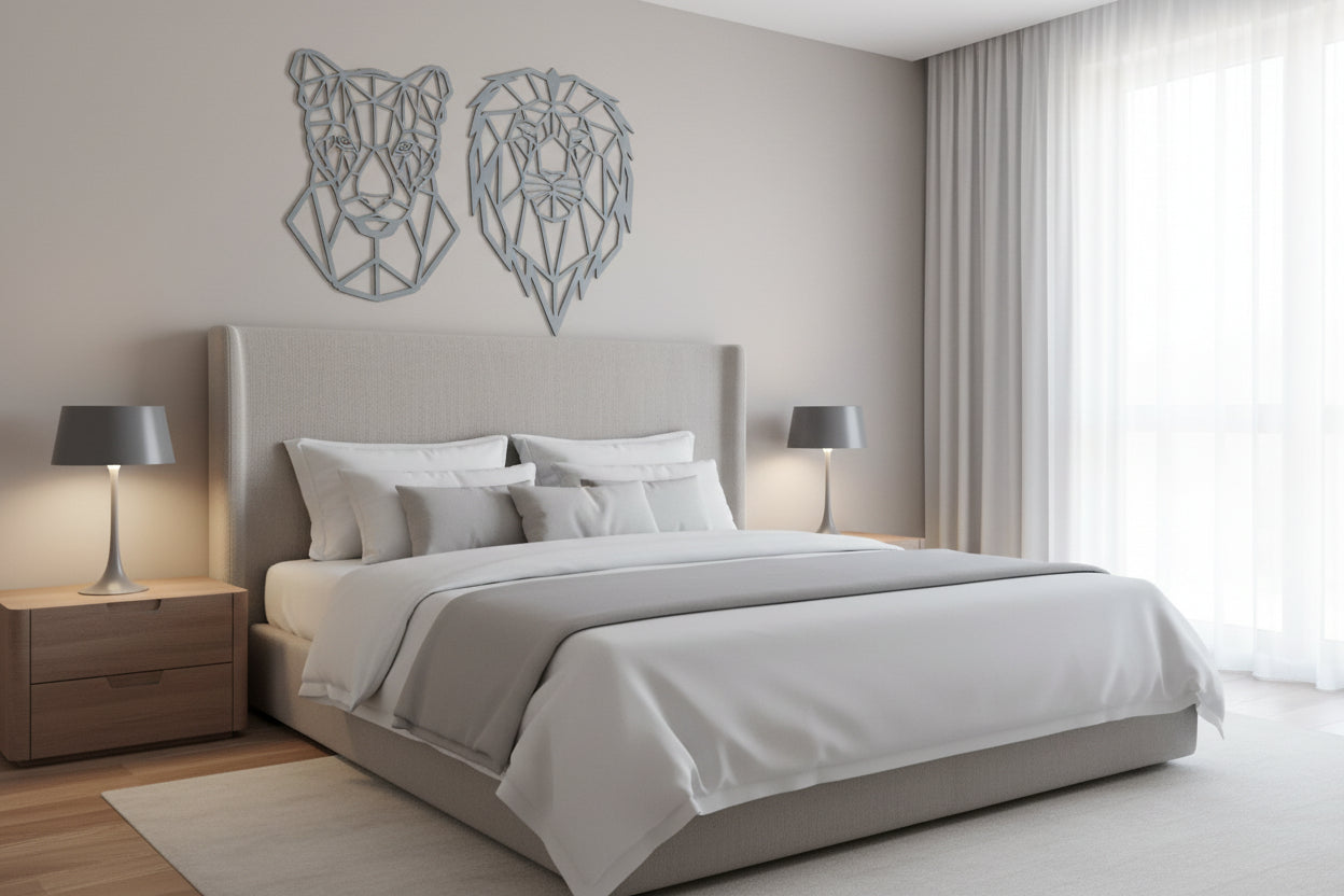 Siluetas león y leona