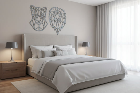 Siluetas león y leona