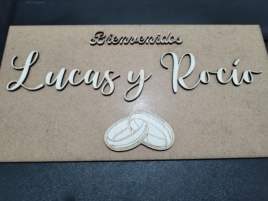 Cartel BIENVENIDA para evento