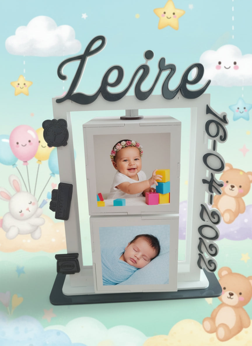 Marco de fotos giratorio