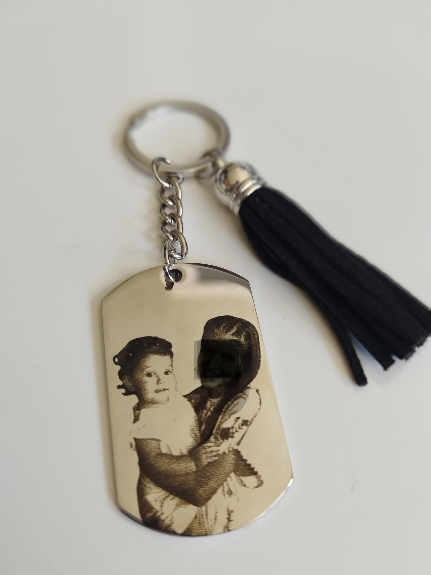 Llavero personalizado con frase y foto