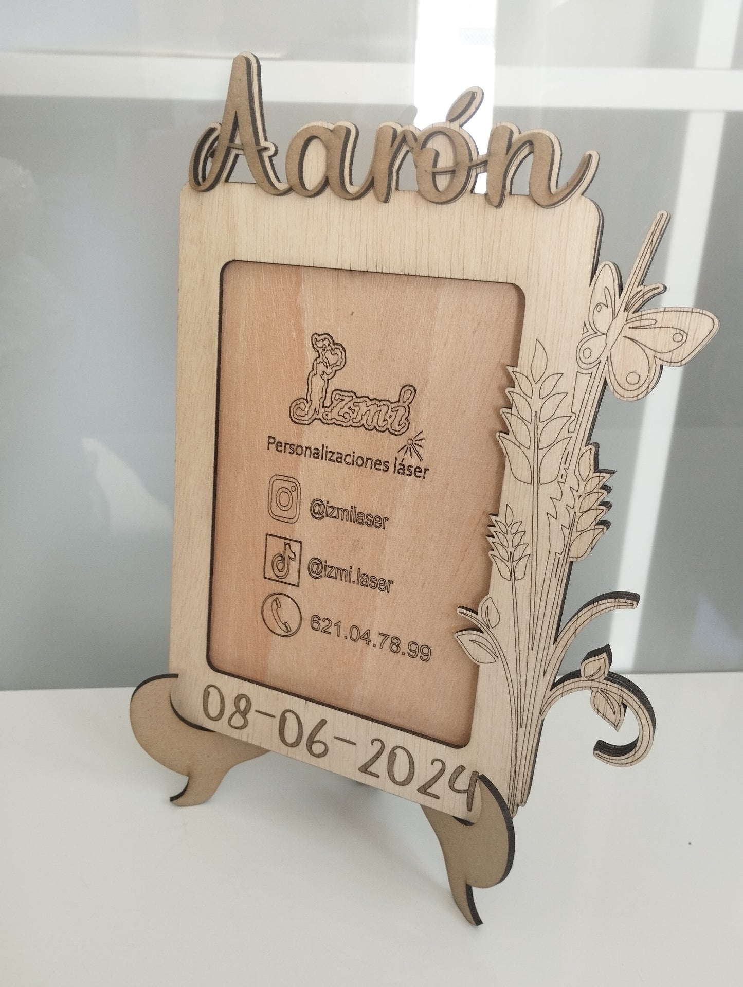 Marco de fotos personalizado con espiga