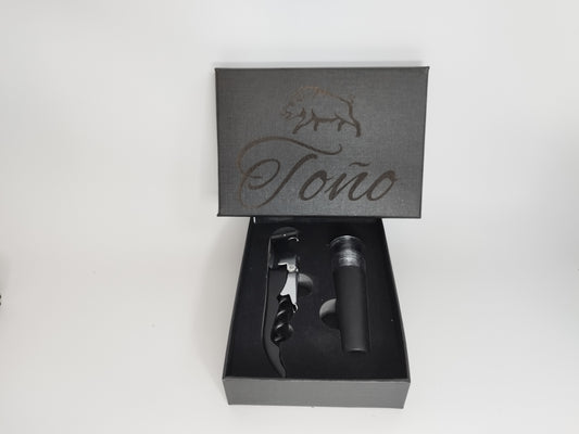 Abrebotellas y tapón de vino personalizado