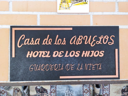 Cartel de madera para BIENVENIDA