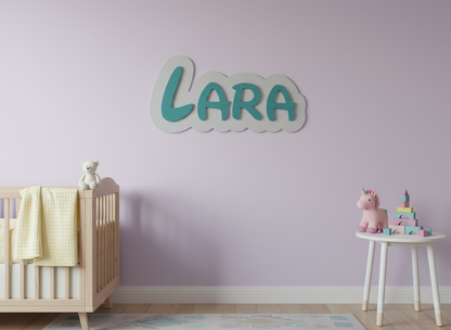 Cartel con nombre y fecha