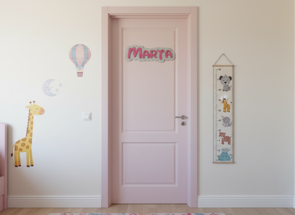 Cartel con nombre y fecha