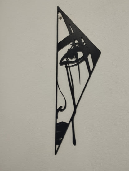 Silueta media cara mujer