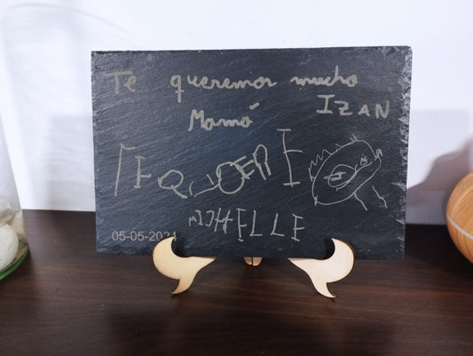 Pizarra grabada con tu mensaje