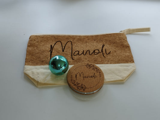 Set neceser con labial y espejo personalizados