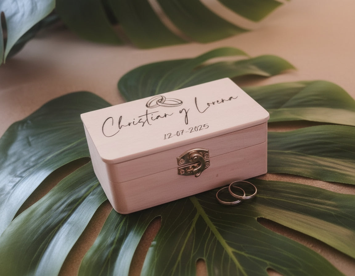 Caja para anillos personalizada