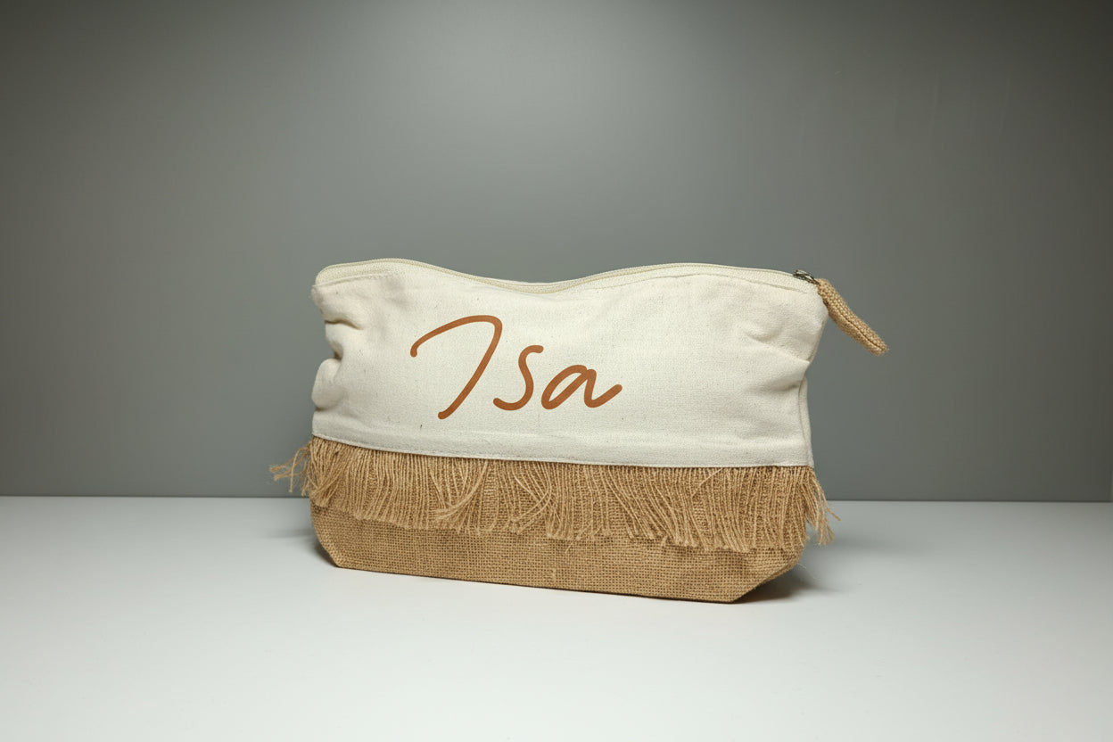 Neceser con flecos personalizado Izmi Láser Regalos Personalizados