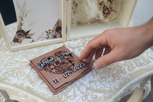 Caja para anillos de boda Izmi Láser Regalos Personalizados