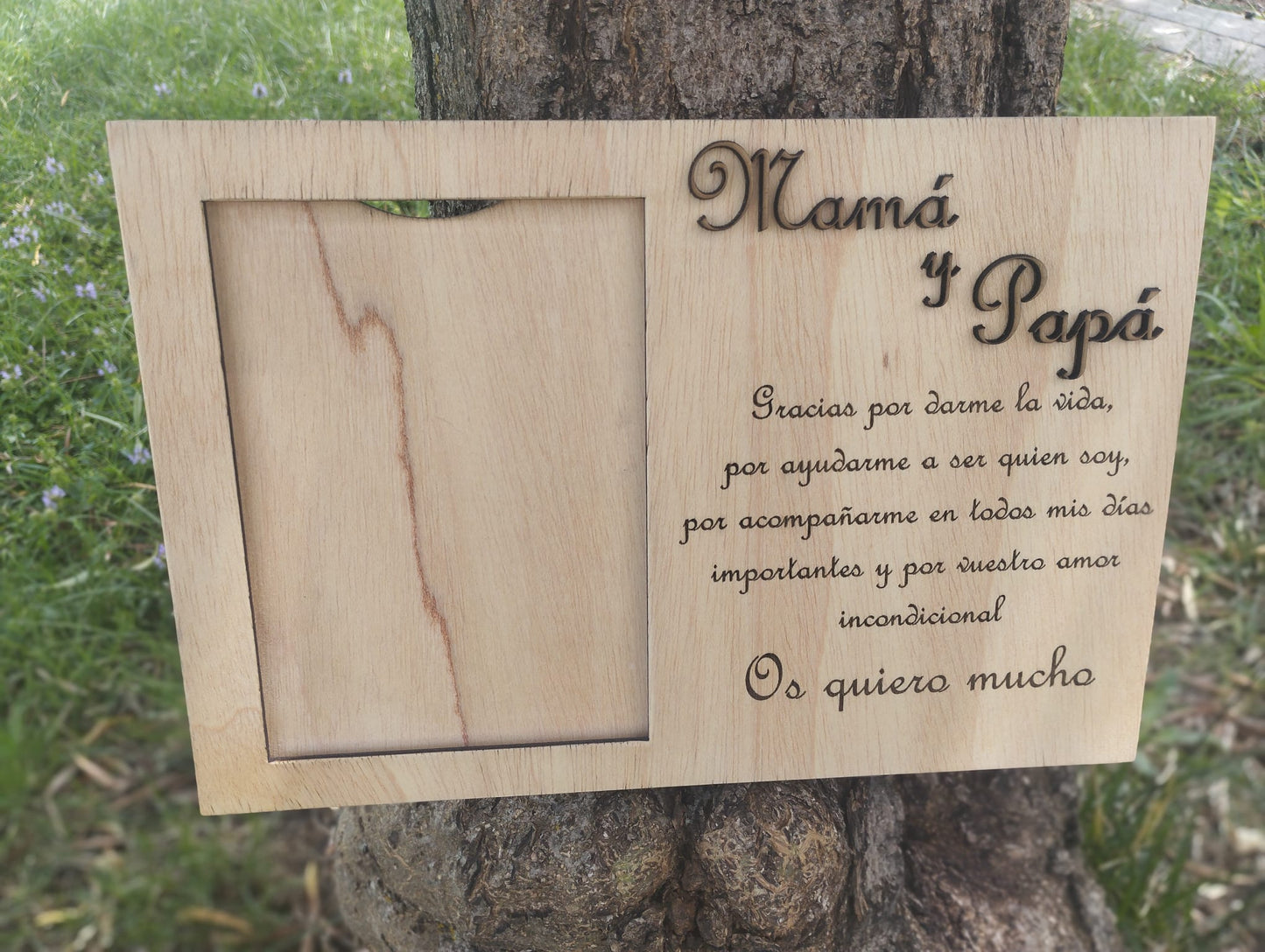 Marco de fotos de madera personalizado