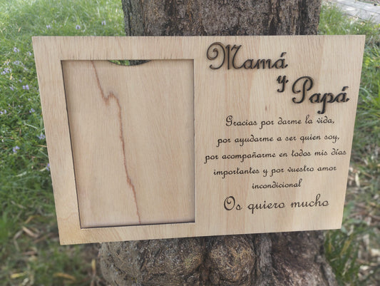 Marco de fotos de madera personalizado