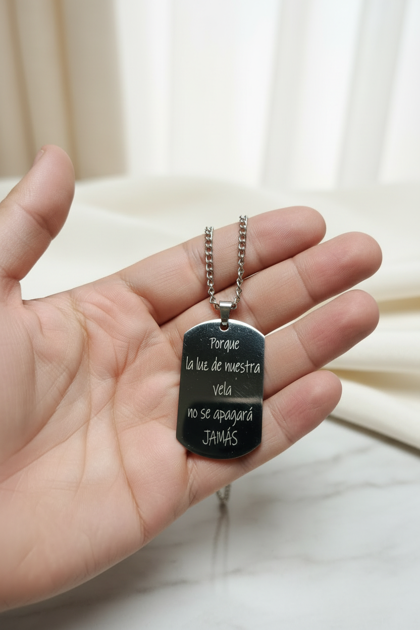 Colgante de acero inoxidable con foto