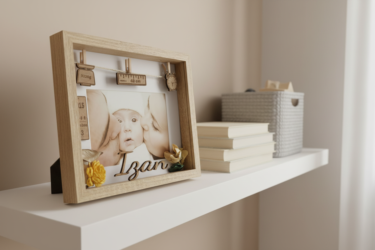 Natalicio cuadro 3D Izmi Láser Regalos Personalizados