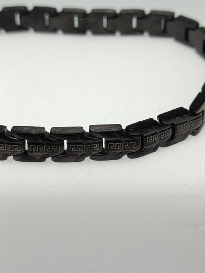Pulsera hombre negra alfa Izmi Láser Regalos Personalizados