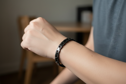 Pulsera hombre negra beta Izmi Láser Regalos Personalizados