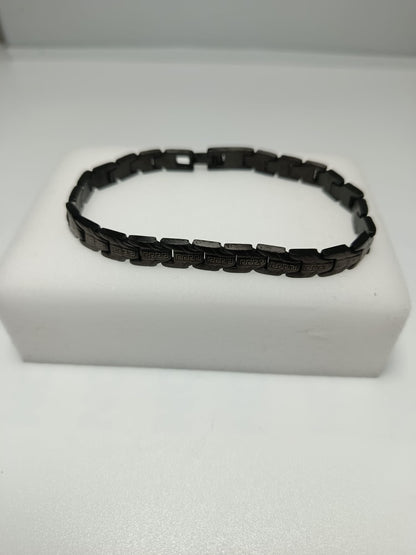 Pulsera hombre negra alfa Izmi Láser Regalos Personalizados