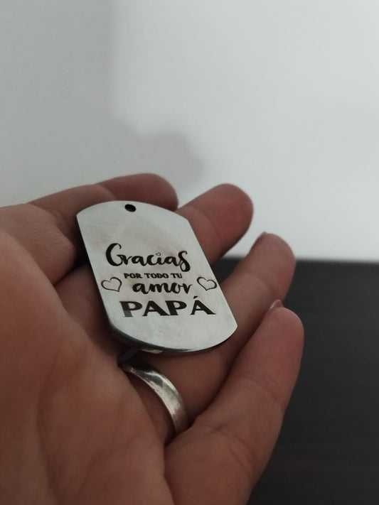 Llavero de acero inoxidable personalizado