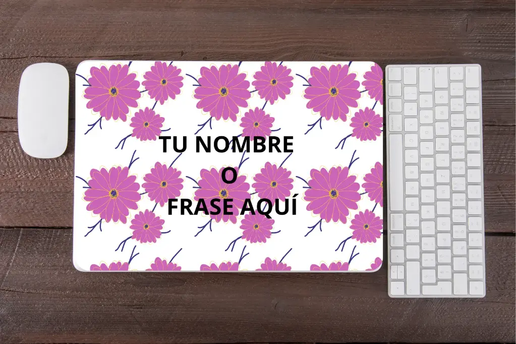 ALFOMBRILLA RATÓN FLOREADO ROSA