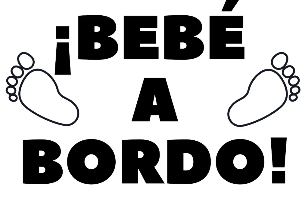 PEGATINA PARA COCHE "BEBÉ A BORDO"