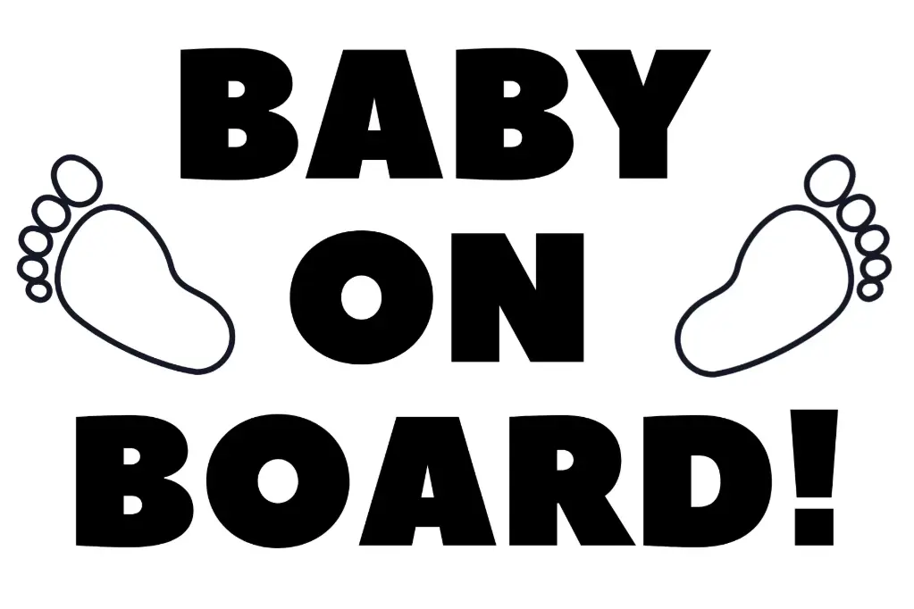 PEGATINA PARA COCHE "BABY ON BOARD"
