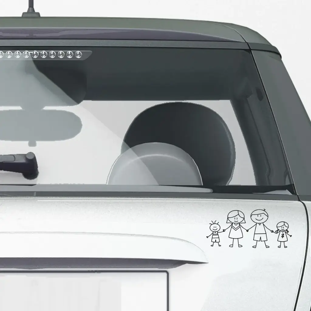 PEGATINA PARA COCHE FAMILIA