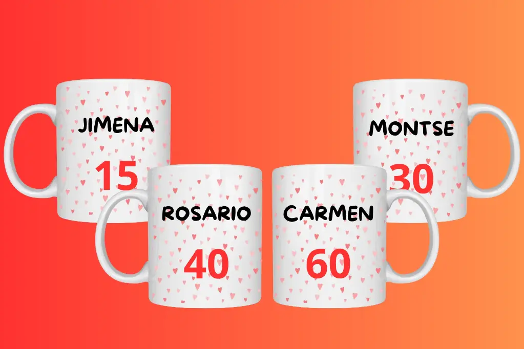 TAZA NOMBRE Y NÚMERO CUMPLE