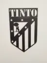 ESCUDO EN MADERA DE FÚTBOL "ATLÉTICO DE MADRID"