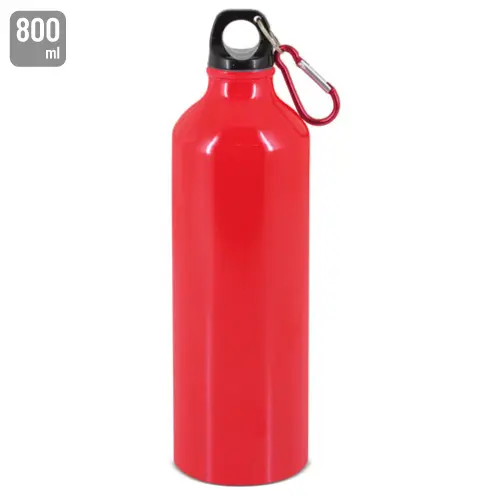 [10990] BOTELLA DE ALUMINIO CON MOSQUETON 800 ml, "TUAREG"