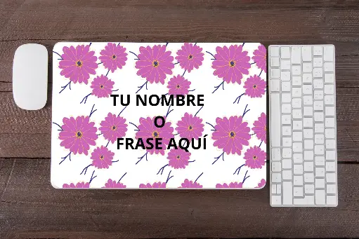 ALFOMBRILLA RATÓN FLOREADO ROSA