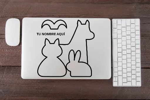 ALFOMBRILLA RATÓN SILUETA ANIMALES