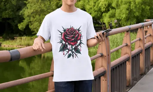 CAMISETA BLOOD ROSE